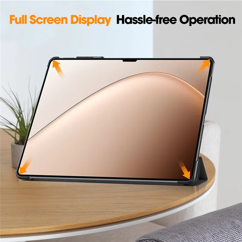 For Xiaomi Pad 7 Ultra Case Anti-Drop Leather Stand Tablet Cover - Black-Cellmalls