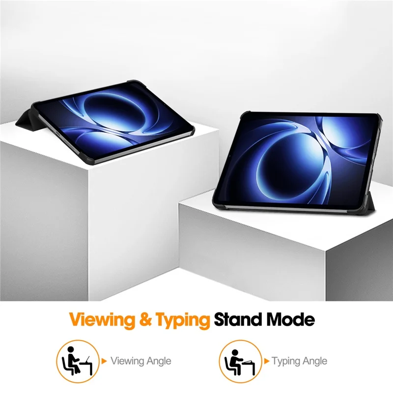 For Xiaomi Redmi K Pad Case Anti-Drop Leather Stand Tablet Cover - Black-Cellmalls