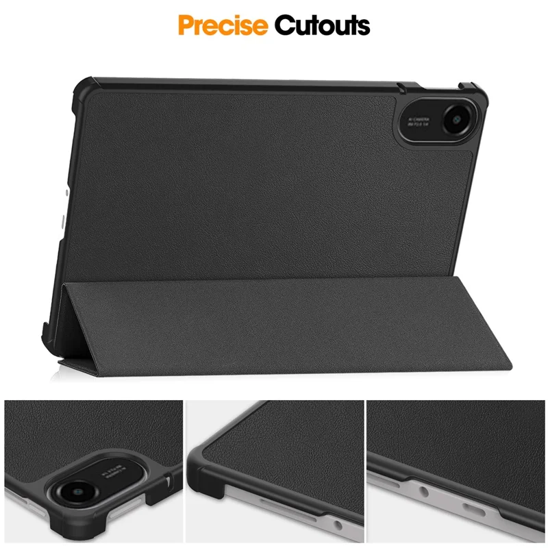 For Xiaomi Redmi Pad 2 Case Anti-Drop Leather Stand Tablet Cover - Black-Cellmalls