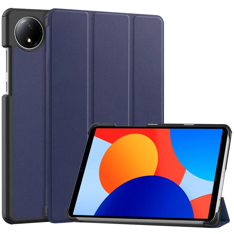 For Xiaomi Redmi Pad SE 4G 8.7 inch Case Anti-Scratch Leather Stand Tablet Cover - Black-Cellmalls