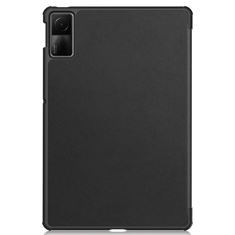 For Xiaomi Redmi Pad SE Tri-Fold Stand Tablet Case Anti-Drop PU Leather Tablet Cover - Black-Cellmalls