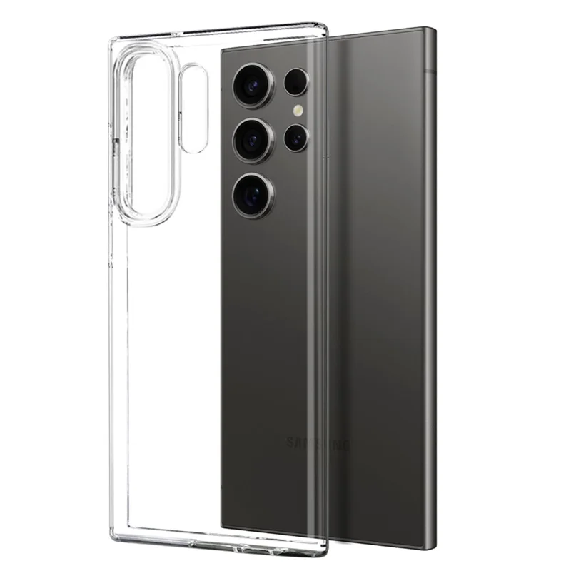 NORTHJO For Samsung Galaxy S25 Ultra TPU Phone Case+Tempered Glass Film (Support Fingerprint Unlock) - Transparent-Cellmalls