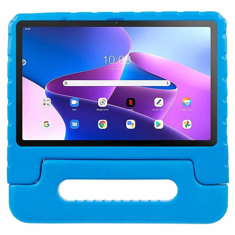 For Lenovo Tab M10 Plus (3rd Gen) / Tab M10 5G EVA Tablet Cover Portable Handle Kickstand Case - Blue-Cellmalls
