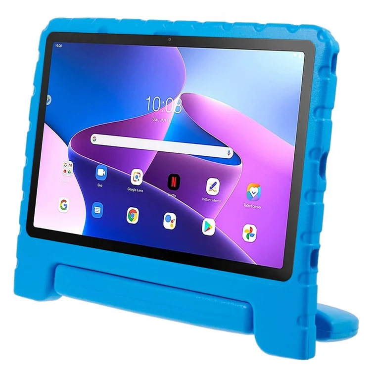 For Lenovo Tab M10 Plus (3rd Gen) / Tab M10 5G EVA Tablet Cover Portable Handle Kickstand Case - Blue-Cellmalls