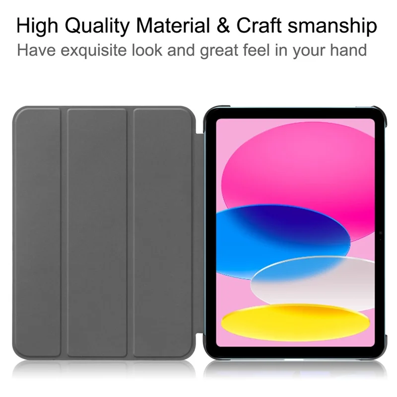For iPad (2025) / 10.9 (2022) Case Anti-Drop Leather Stand Tablet Cover - Grey-Cellmalls