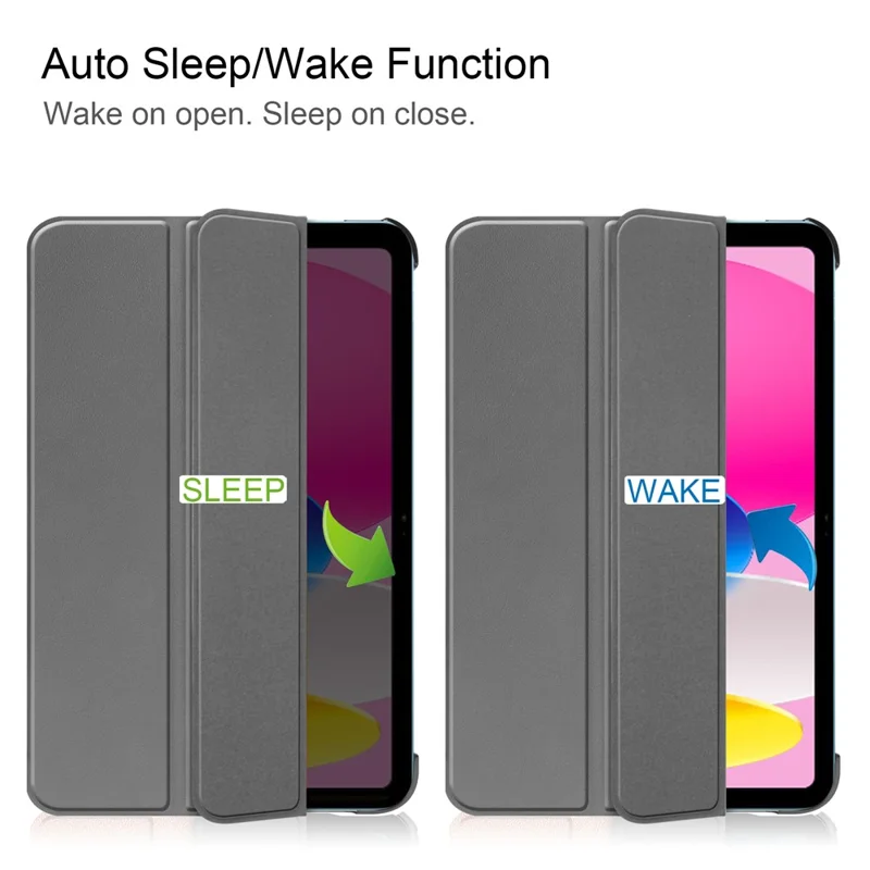 For iPad (2025) / 10.9 (2022) Case Anti-Drop Leather Stand Tablet Cover - Grey-Cellmalls