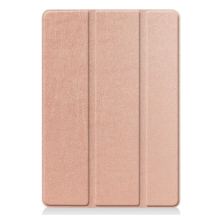 Tri-Fold Stand Tablet Cover for iPad 10.2 (2021) / (2020) / (2019) PU Leather Protective Smart Case with Auto Sleep / Wake - Rose Gold-Cellmalls