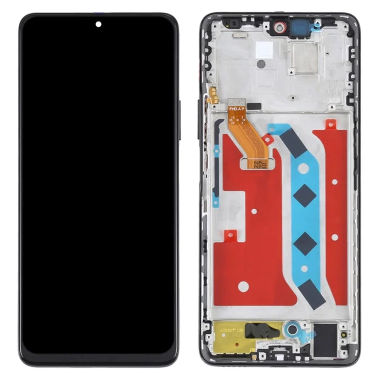 For Honor X30 5G OEM Grade S LCD Screen and Digitizer Assembly + Frame Replacement Part (without Logo) - Black-Cellmalls