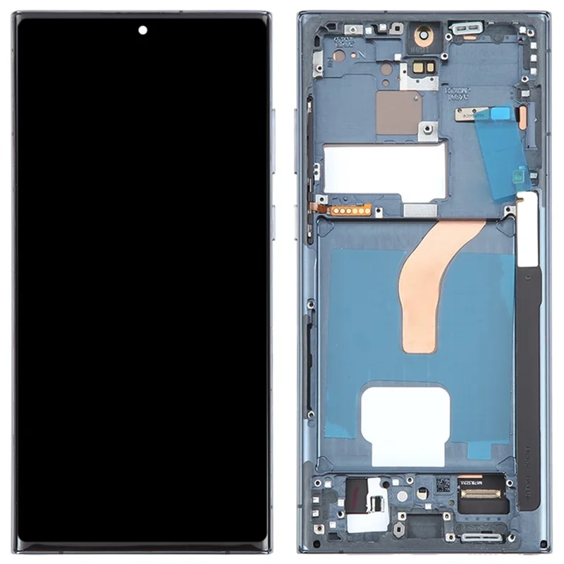 For Samsung Galaxy S22 Ultra 5G S908 Grade C LCD Screen and Digitizer Assembly + Frame Part (TFT) (Without Logo) - Black-Cellmalls