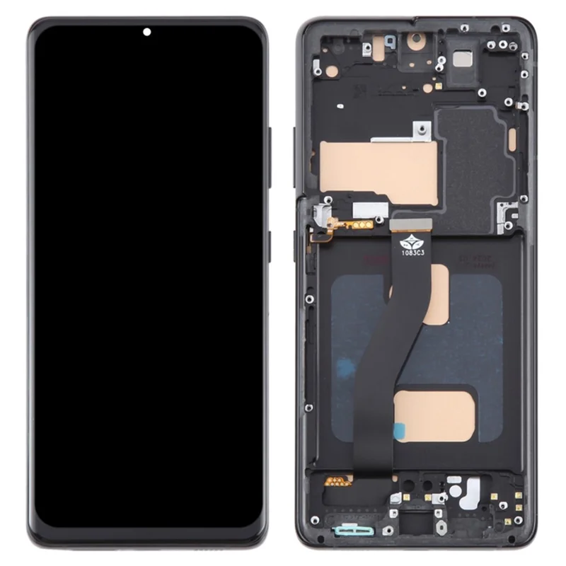For Samsung Galaxy S21 Ultra 5G G99 Grade C LCD Screen and Digitizer Assembly + Frame Part (TFT) (Without Logo) - Black-Cellmalls