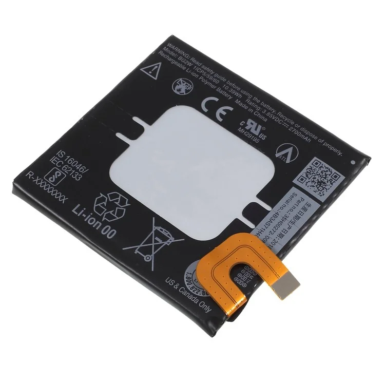 For Google Pixel 2 3.85V 2700mAh Li-ion Polymer Battery Replacement Part (Encode: BG2W) (without Logo)-Cellmalls