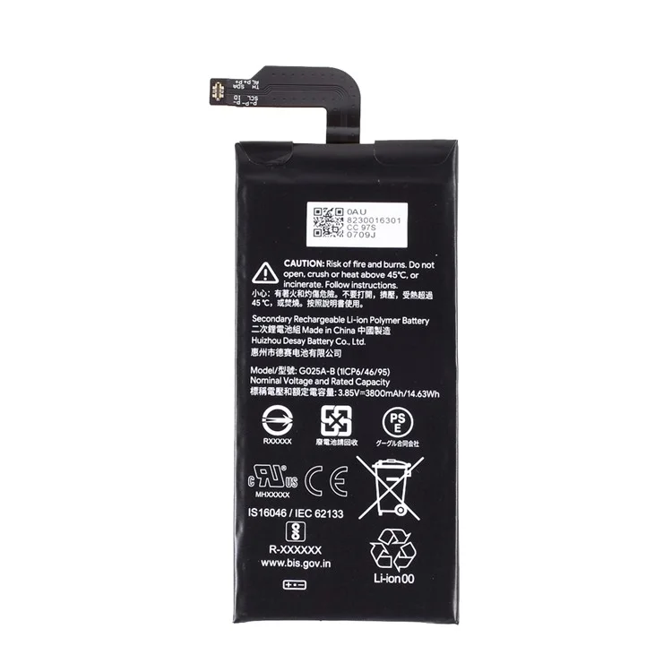Assembly 3.85V 3800mAh Battery Replace Part for Google G025A-B (without Logo)-Cellmalls