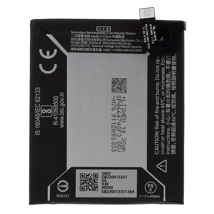 For Google Pixel 3a XL 3.85V 3700mAh Li-ion Polymer Battery Replacement Part (Encode: G020A-B) (without Logo)-Cellmalls