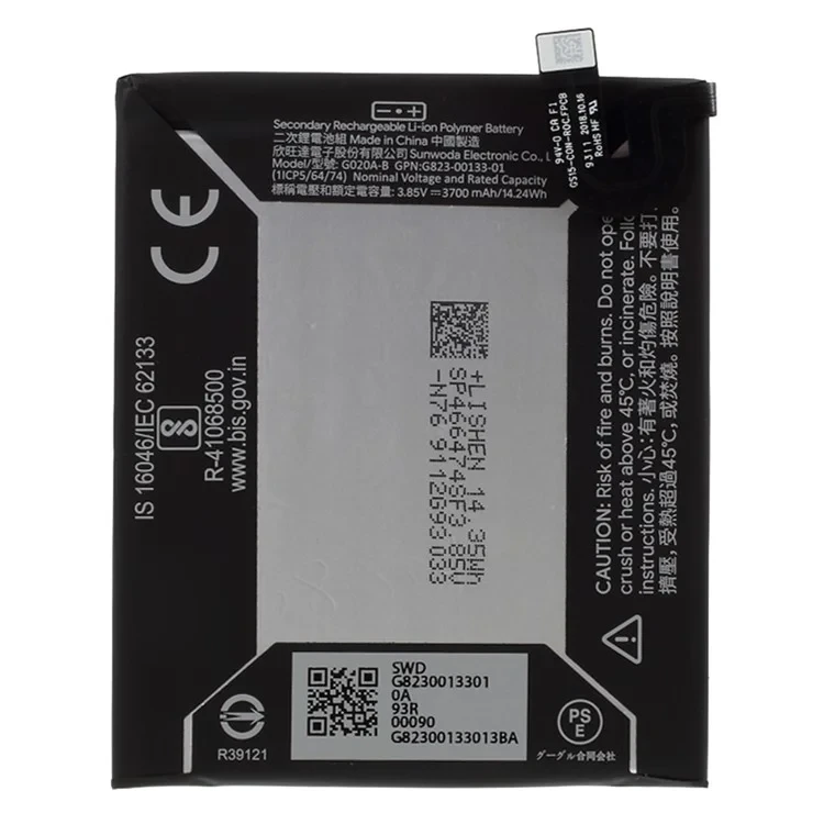 For Google Pixel 3a XL 3.85V 3700mAh Li-ion Polymer Battery Replacement Part (Encode: G020A-B) (without Logo)-Cellmalls