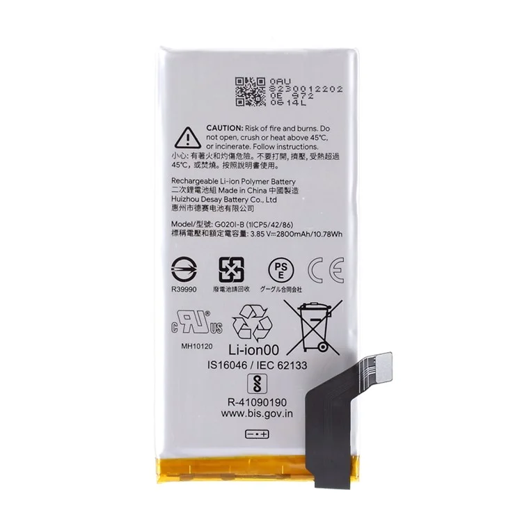 3.85V 2800mAh Battery Replacement (Encode: G020I-B) (without Logo) for Google Pixel 4-Cellmalls