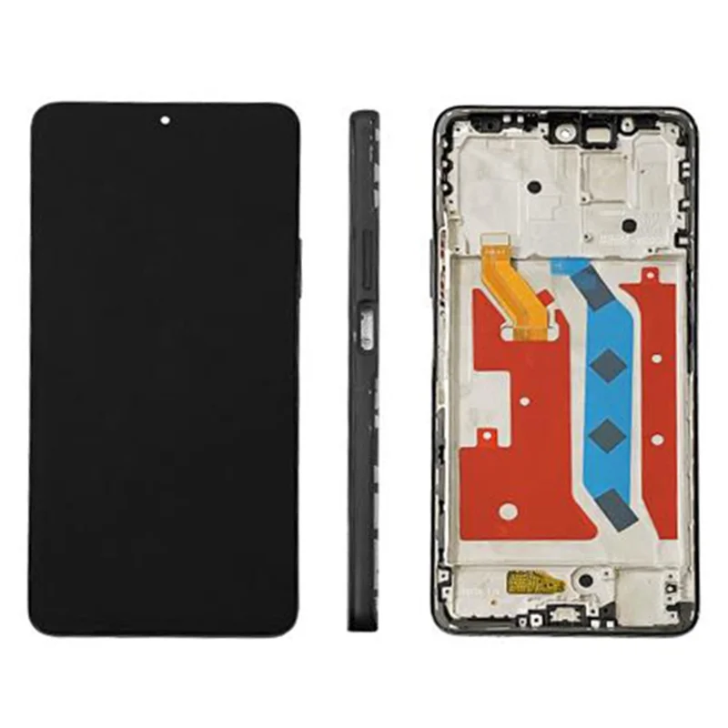 For Honor Magic4 Lite 5G (ANY-LX1  /  ANY-LX2  /  ANY-LX3) Grade C LCD Screen and Digitizer Assembly + Frame Replacement Part (Without Logo) - Black-Cellmalls
