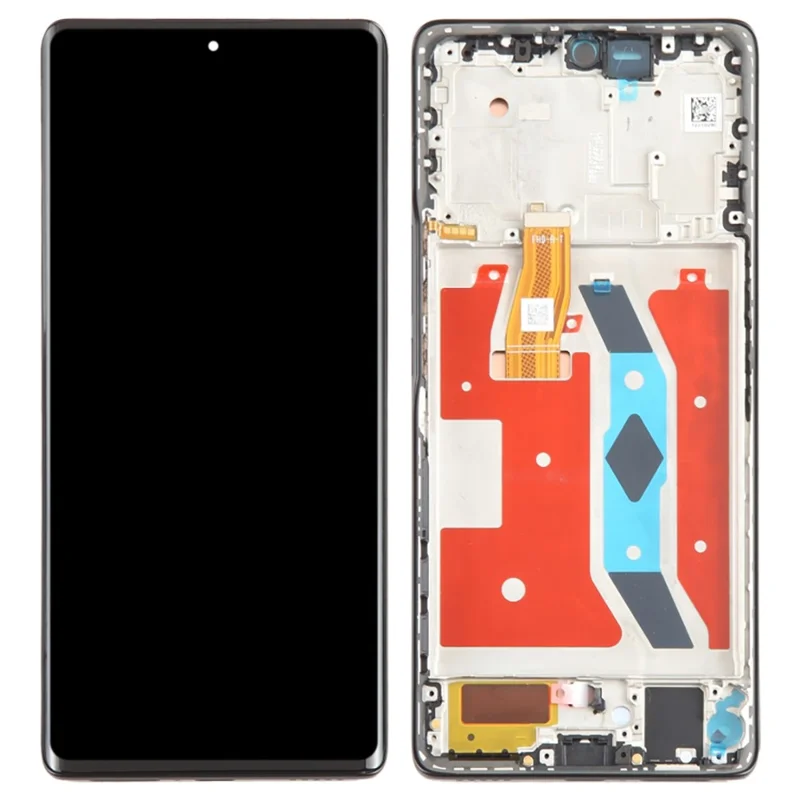For Honor Magic5 Lite 5G OEM Grade S OLED Screen and Digitizer Assembly + Frame (Without Logo) - Black-Cellmalls