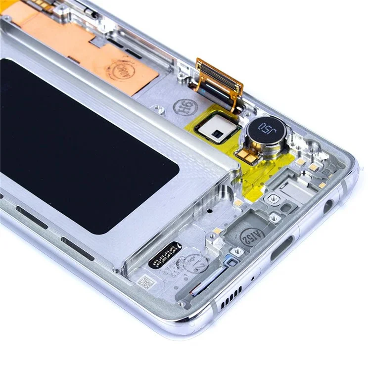 LCD Screen and Digitizer Assembly Part with Frame for Samsung Galaxy S10 G973 - White-Cellmalls