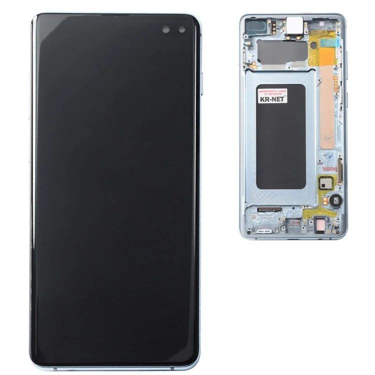 For Samsung Galaxy S10 Plus G975 LCD Screen and Digitizer Assembly + Frame Part (without Logo) - Black-Cellmalls