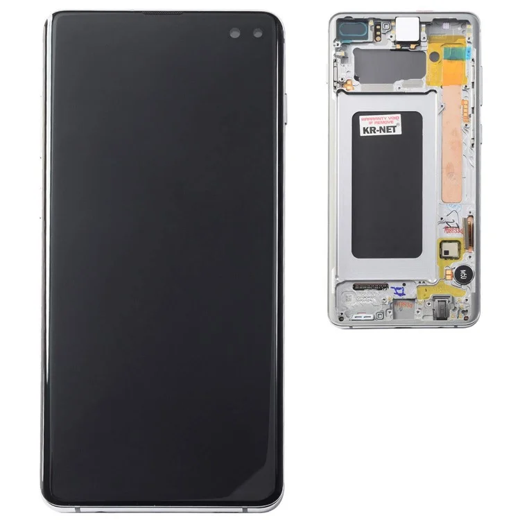 For Samsung Galaxy S10 Plus G975 LCD Screen and Digitizer Assembly + Frame Part (without Logo) - Black-Cellmalls