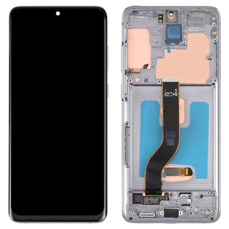 For Samsung Galaxy S20 Plus 5G G986 / S20 Plus 4G G985 6.7 inch OEM Grade S AMOLED Screen and Digitizer Assembly + Frame (Without Logo) - Black-Cellmalls