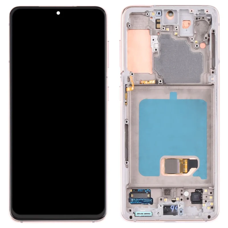 For Samsung Galaxy S21 5G G991 OEM Grade S AMOLED Screen and Digitizer Assembly + Frame (Without Logo) - Grey-Cellmalls