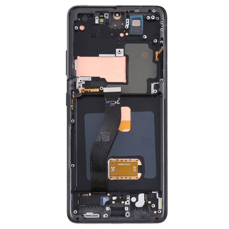 For Samsung Galaxy S21 Ultra 5G G998B OEM Grade S AMOLED Screen and Digitizer Assembly + Frame Part (without Logo) - Black-Cellmalls