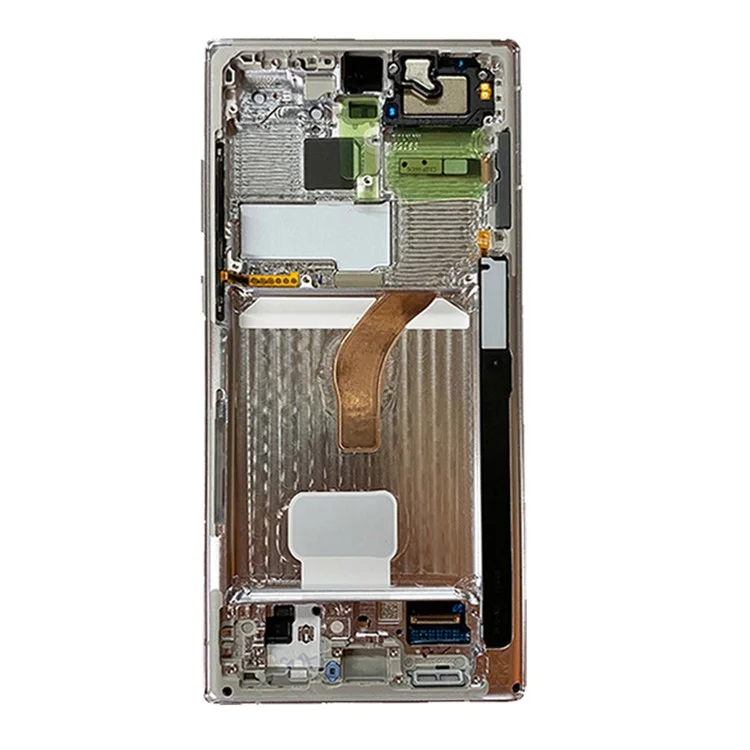 For Samsung Galaxy S22 Ultra 5G S908 OEM Grade S AMOLED Screen and Digitizer Assembly + Frame Part (without Logo) - Black-Cellmalls