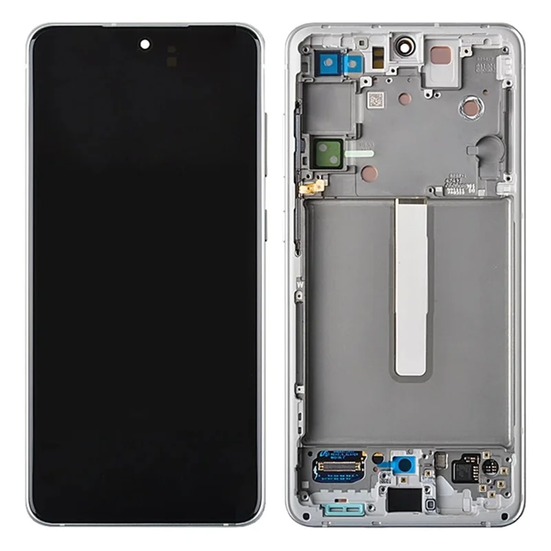 For Samsung Galaxy S21 FE 5G Grade B AMOLED Screen and Digitizer Assembly + Frame (without Logo) - White-Cellmalls