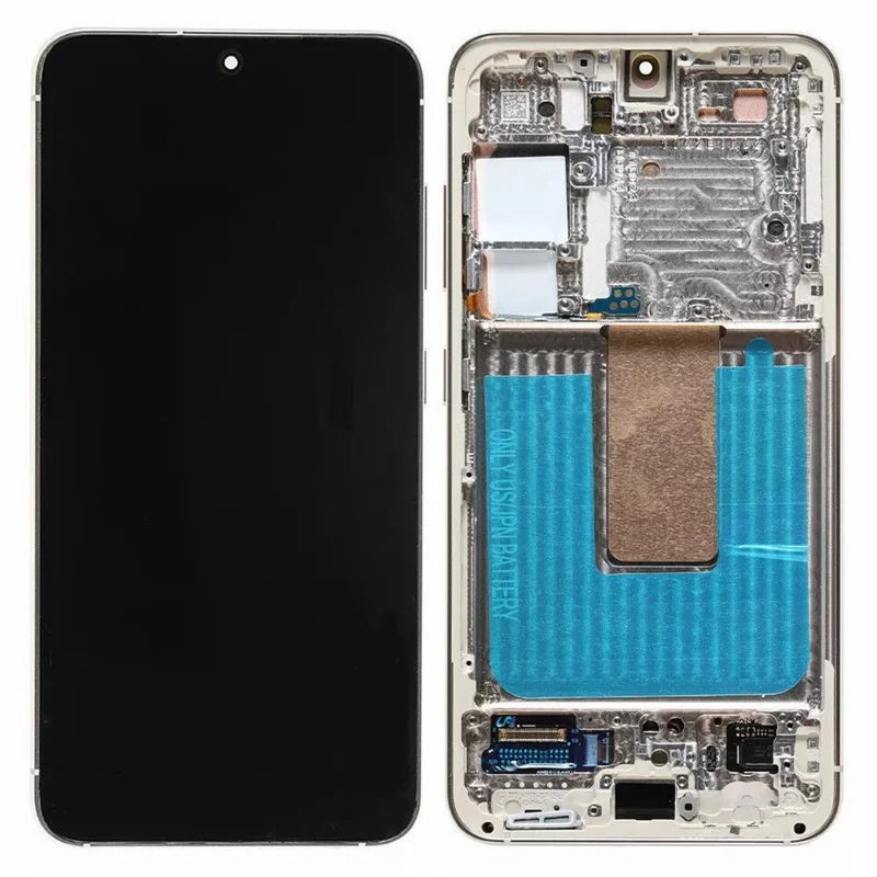 For Samsung Galaxy S23 S911B OEM Grade S AMOLED Screen and Digitizer Assembly + Frame (Without Logo) - Black-Cellmalls