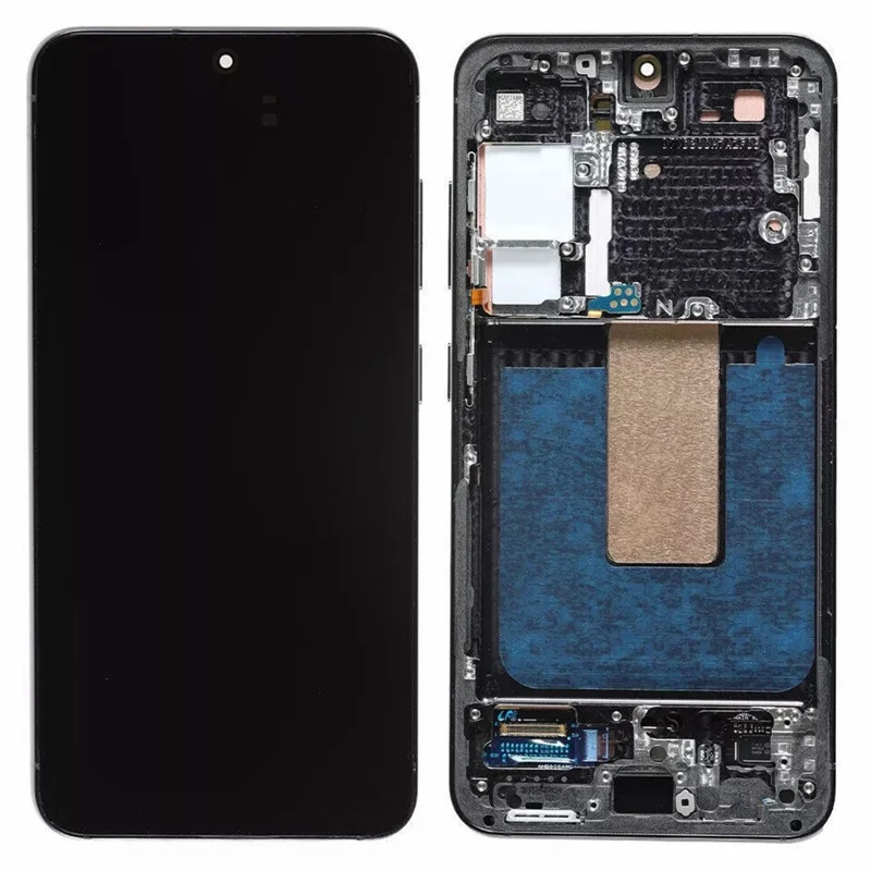 For Samsung Galaxy S23 S911B OEM Grade S AMOLED Screen and Digitizer Assembly + Frame (Without Logo) - Black-Cellmalls