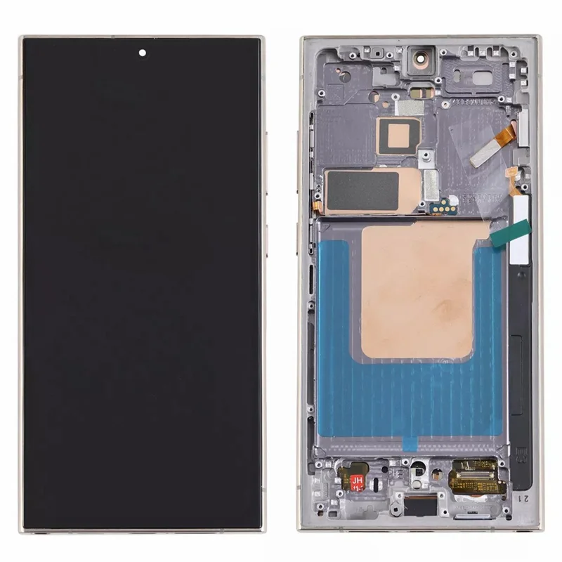 For Samsung Galaxy S24 Ultra S928B (EU Version) OEM Grade S AMOLED Screen and Digitizer Assembly + Frame (Without Logo) - Black-Cellmalls