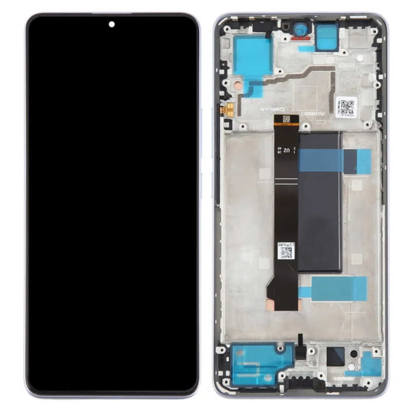For Xiaomi Redmi Note 13 Pro 5G / Poco X6 5G OEM Grade S AMOLED Screen and Digitizer Assembly + Frame Part (Without Logo) - Black-Cellmalls