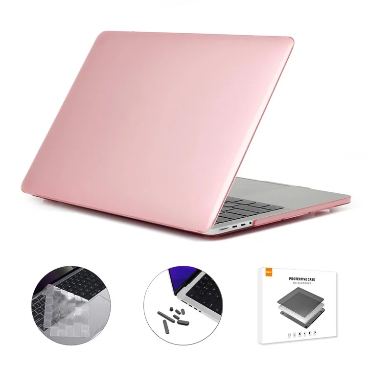 ENKAY HAT PRINCE for MacBook Pro 16 inch (2024) (2023) (2021) A2485 (US Version) Crystal PC Laptop Cover + Keyboard Film + Dust Plugs - White-Cellmalls