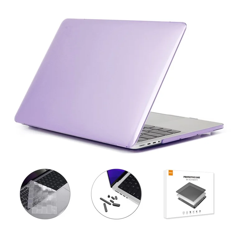 ENKAY HAT PRINCE for MacBook Pro 16 inch (2024) (2023) (2021) A2485 (US Version) Crystal PC Laptop Cover + Keyboard Film + Dust Plugs - White-Cellmalls