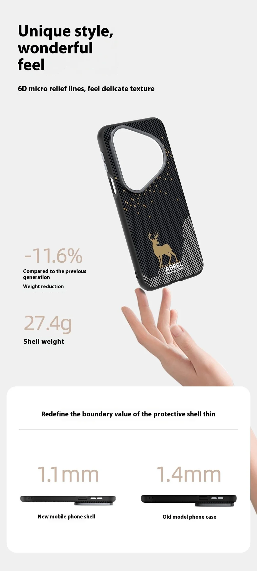 ABEEL For Huawei Pura 80 Case Compatible with MagSafe Ultra Slim PC TPU Phone Back Cover - Deer-Cellmalls