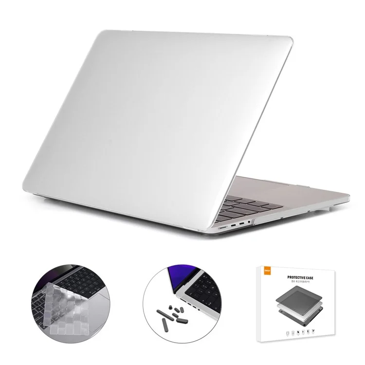 ENKAY HAT PRINCE for MacBook Pro 16 inch (2024) (2023) (2021) A2485 (US Version) Crystal PC Laptop Cover + Keyboard Film + Dust Plugs - White-Cellmalls