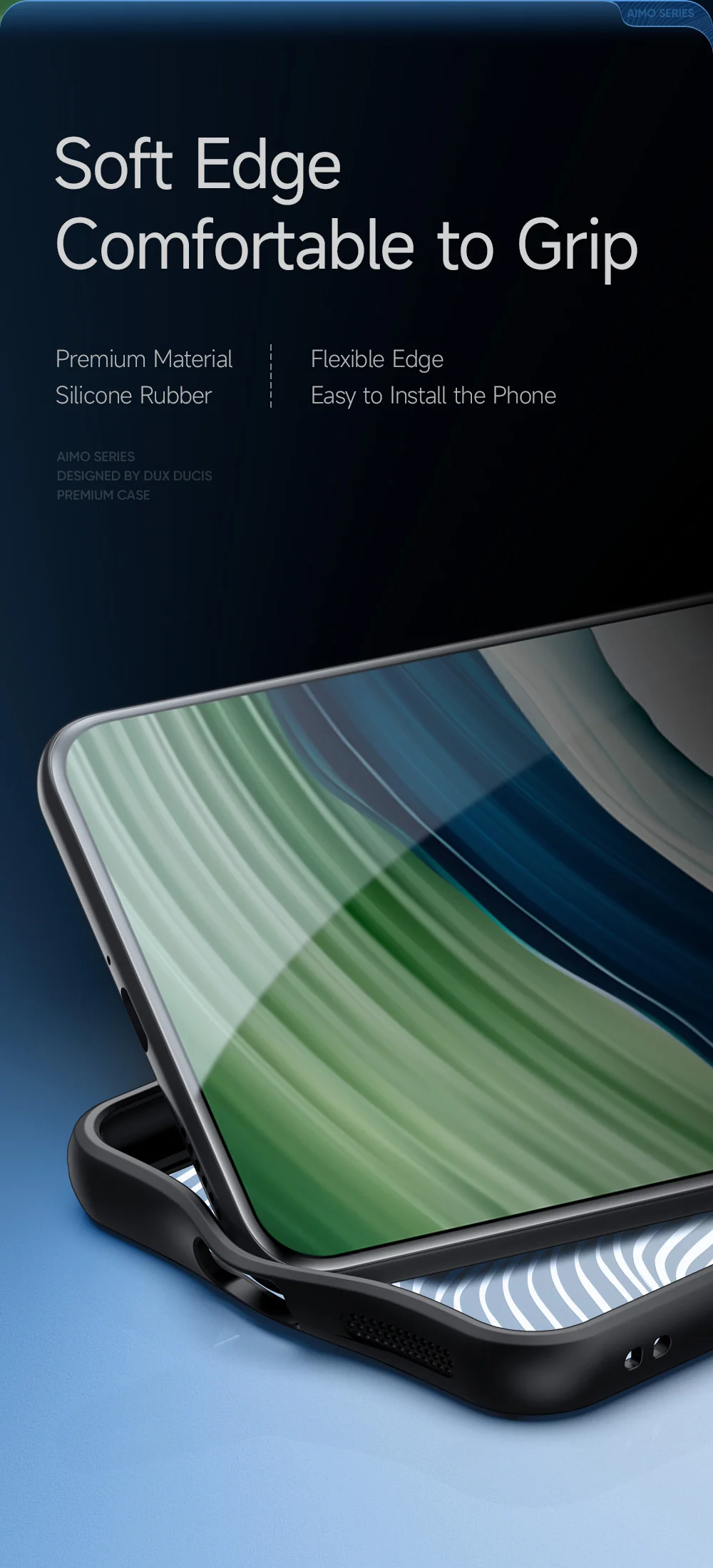 DUX DUCIS Aimo Series for Huawei Mate 60 Pro Phone Case Matte TPU Frame + PC Phone Shell Cover (REACH Certification) - Black-Cellmalls