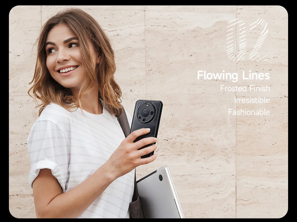 DUX DUCIS Aimo Series for Huawei Mate 60 Pro Phone Case Matte TPU Frame + PC Phone Shell Cover (REACH Certification) - Black-Cellmalls