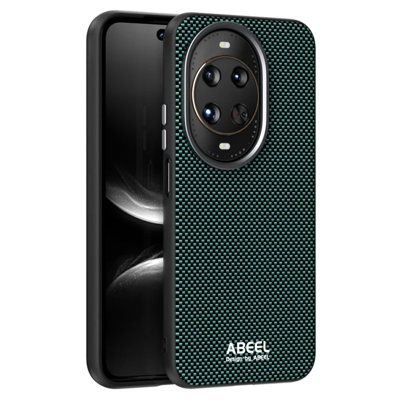 ABEEL For Huawei nova 14 Ultra 5G Case Compatible with MagSafe Printed PC TPU Aluminum Alloy Leather Phone Cover - Black-Cellmalls