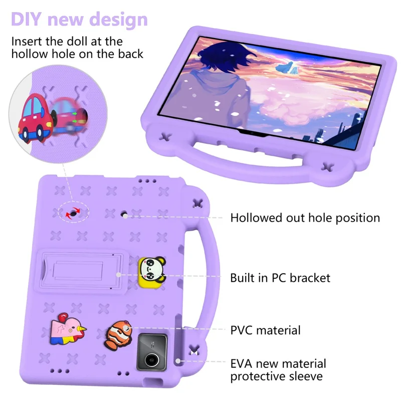 For Huawei MatePad SE 11 / Lenovo Tab M11 / Xiaoxin Pad 11 2024 / Xiaomi Redmi Pad SE Case EVA Tablet Cover - Purple-Cellmalls