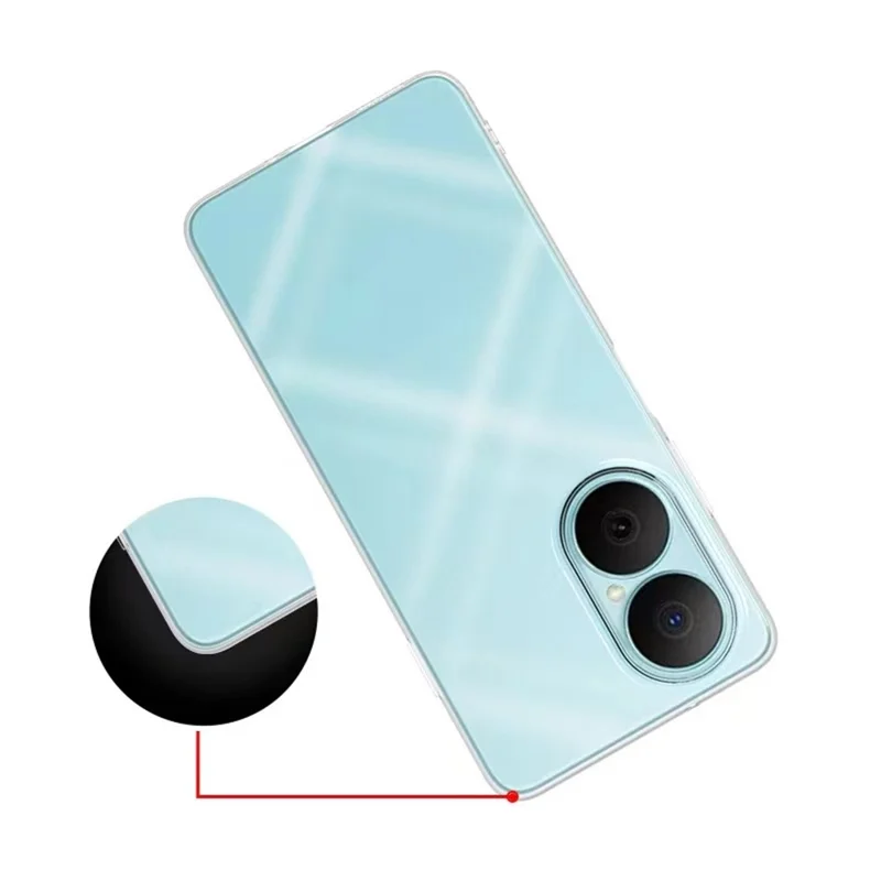 For Huawei Enjoy 80 Back Cover Ultra Thin Flexible TPU Clear Phone Case-Cellmalls