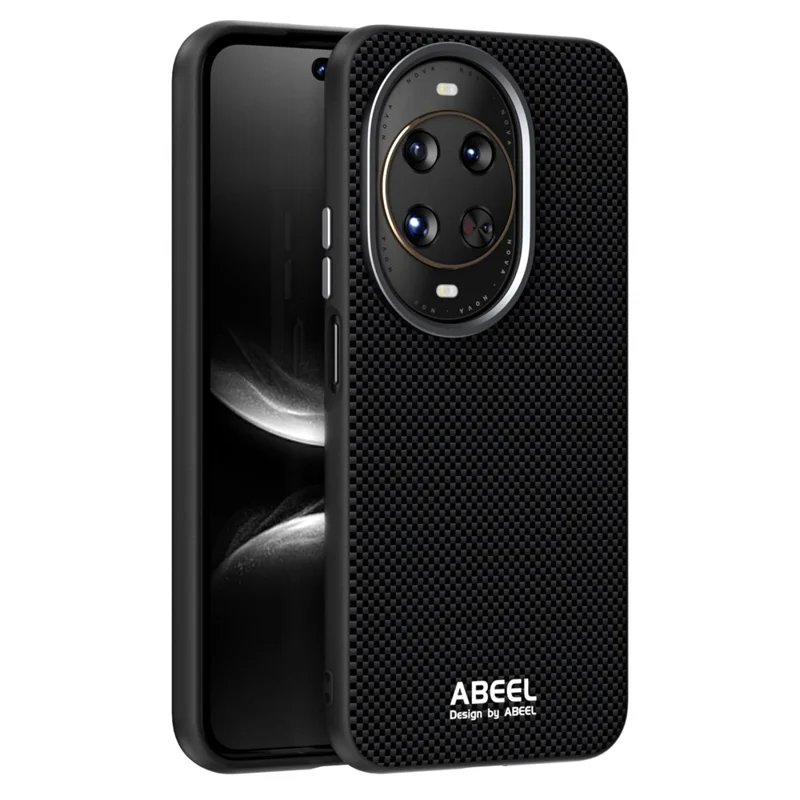 ABEEL For Huawei nova 14 Ultra 5G Case Compatible with MagSafe Printed PC TPU Aluminum Alloy Leather Phone Cover - Black-Cellmalls