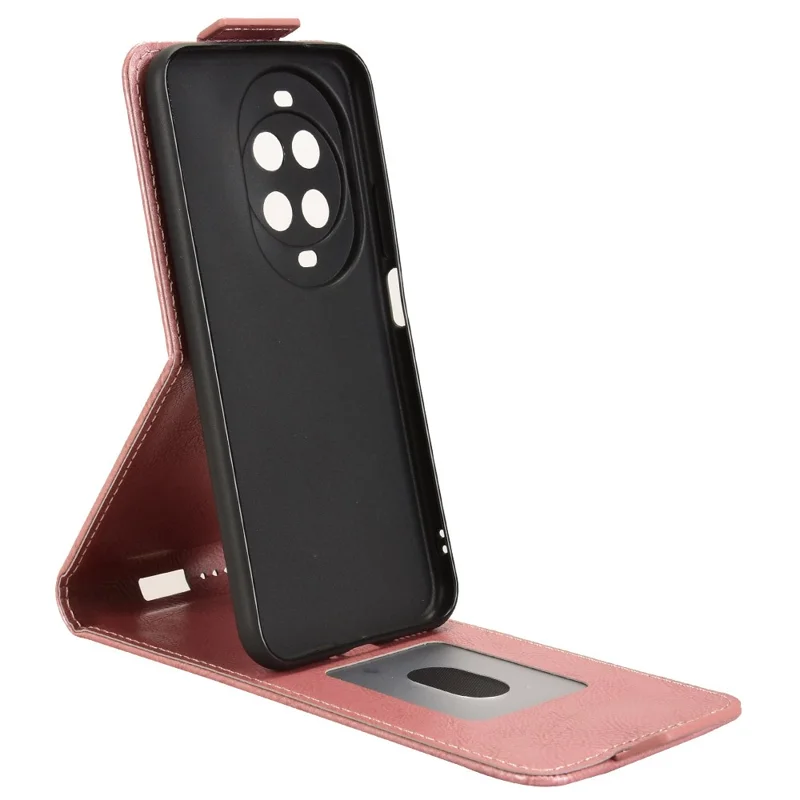 For Huawei nova 14 Pro 5G Stand Case Magnetic Clasp Vertical Flip Leather Phone Cover with Card Holder - Rose Gold-Cellmalls