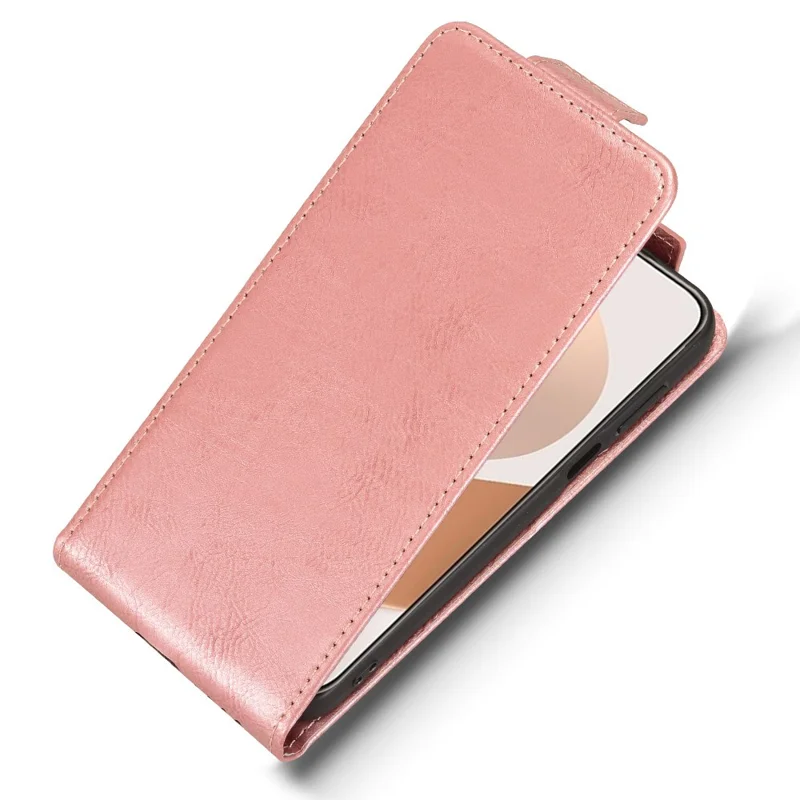 For Huawei Pura 80 Stand Case Magnetic Clasp Vertical Flip Leather Phone Cover with Card Holder - Rose Gold-Cellmalls