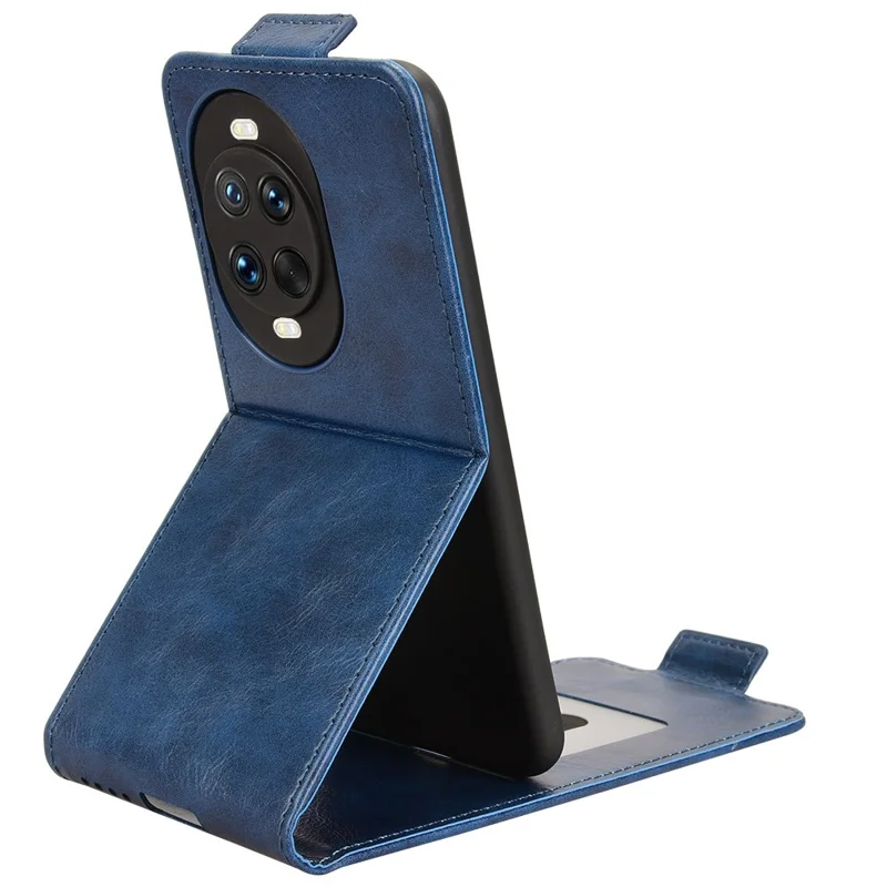 For Huawei nova 14 5G Stand Case Magnetic Clasp Vertical Flip Leather Phone Cover with Card Holder - Dark Blue-Cellmalls