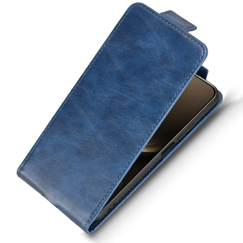 For Huawei nova 14 5G Stand Case Magnetic Clasp Vertical Flip Leather Phone Cover with Card Holder - Dark Blue-Cellmalls