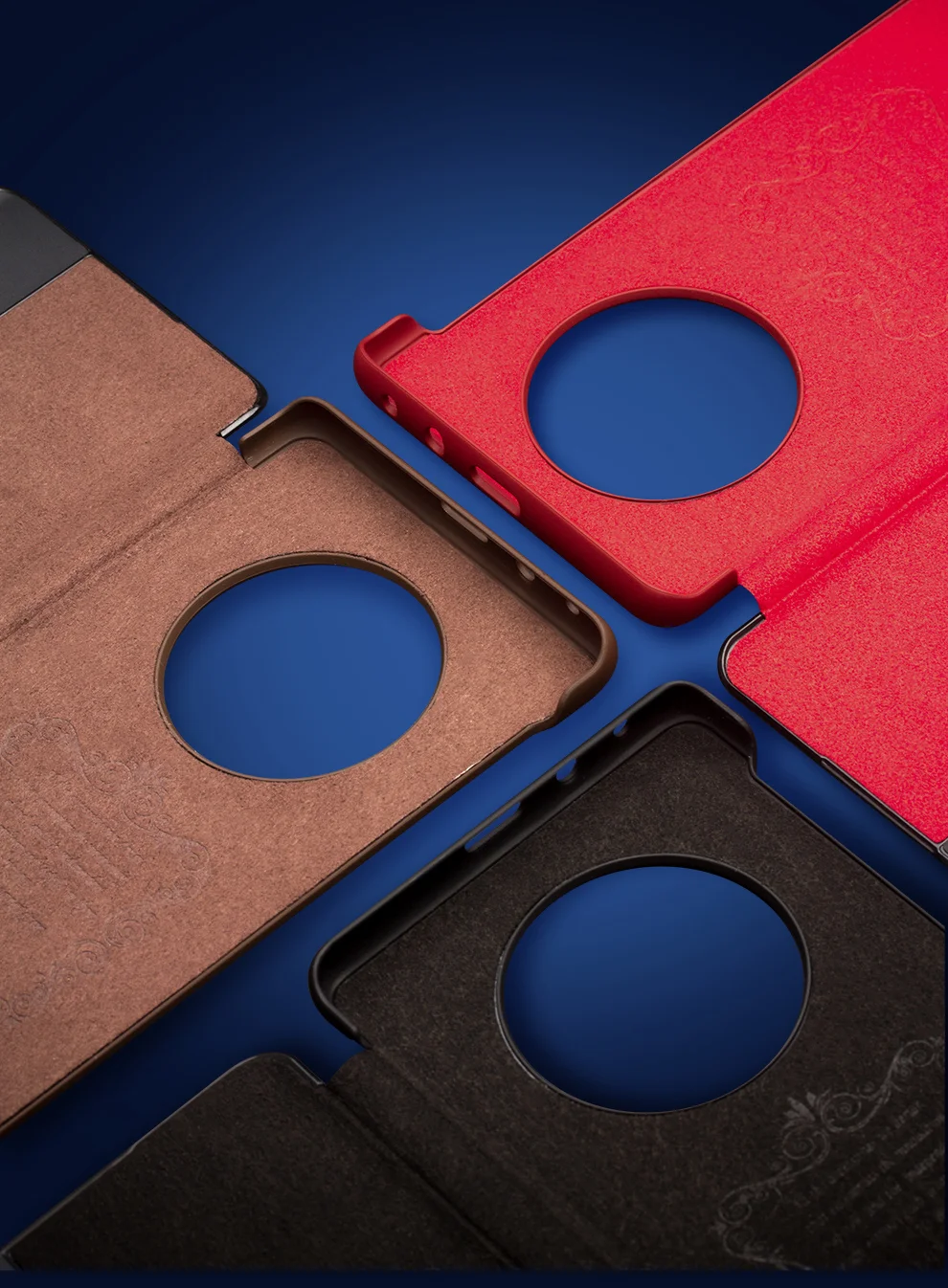 QIALINO For Huawei Mate 40 Pro Smart Visual Window Genuine Leather Phone Case with Auto Wake / Sleep - Black-Cellmalls