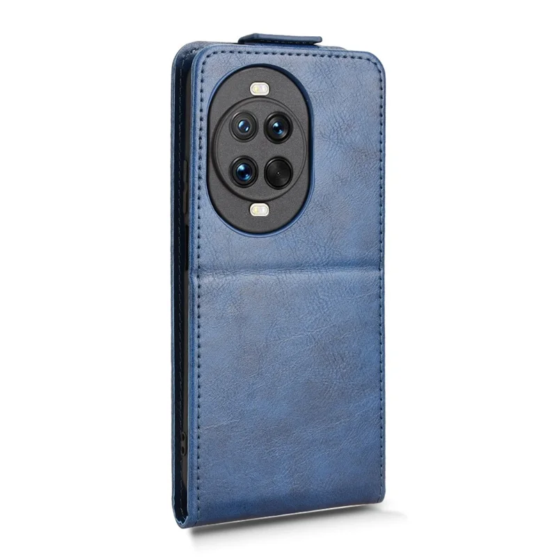 For Huawei nova 14 5G Stand Case Magnetic Clasp Vertical Flip Leather Phone Cover with Card Holder - Dark Blue-Cellmalls