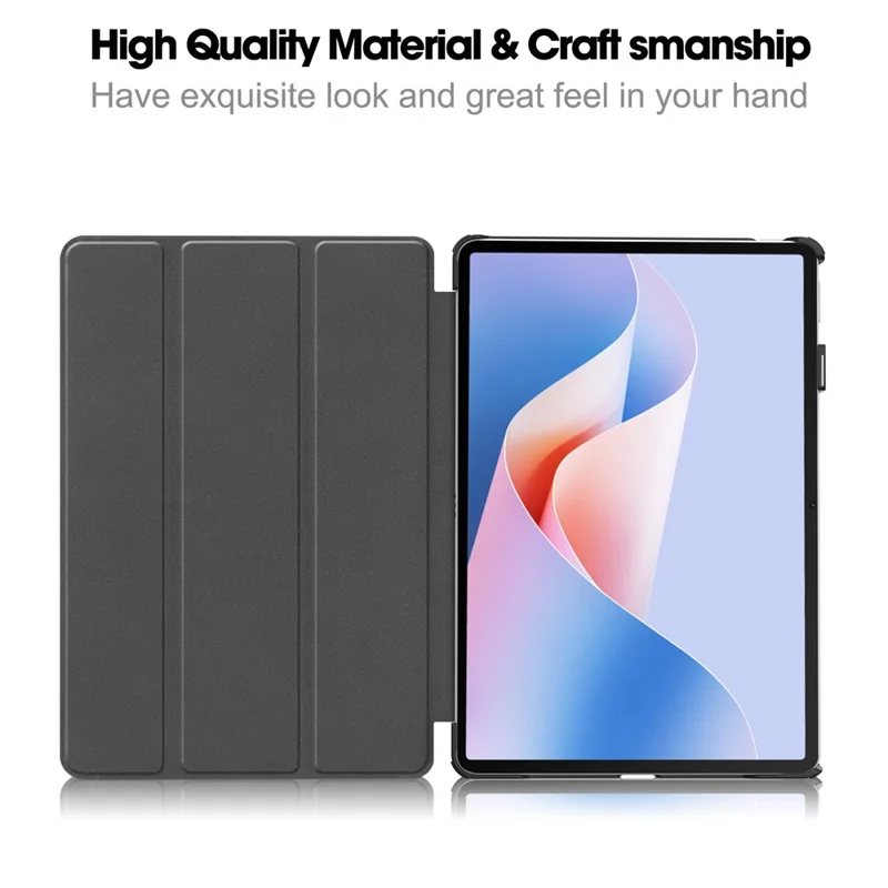 For Huawei MatePad 11.5 S Case Auto Wake / Sleep Tri-Fold Stand Leather Tablet Cover - Black-Cellmalls